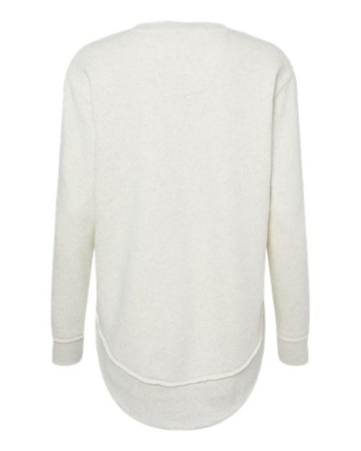 LAT Women's Weekend Fleece Crewneck Sweatshirt Feature Close-up