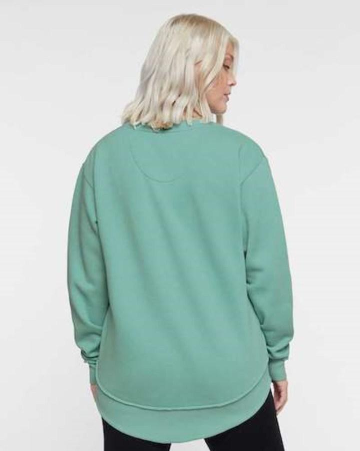 LAT Women's Weekend Fleece Crewneck Sweatshirt Close Up Detail