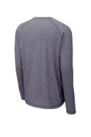 Sport-Tek PosiCharge Long Sleeve Tri-Blend Wicking Raglan Tee Feature Close-up