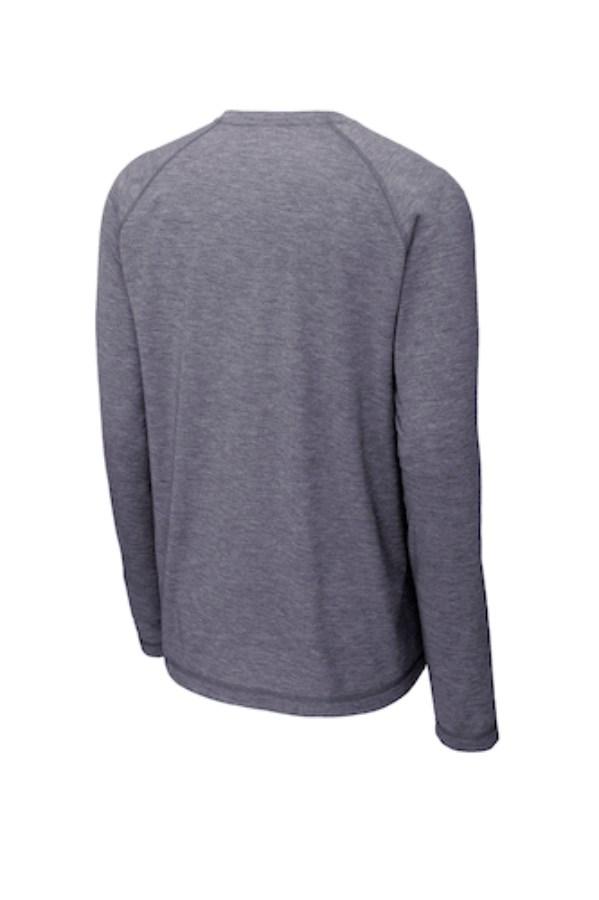 Sport-Tek PosiCharge Long Sleeve Tri-Blend Wicking Raglan Tee Feature Close-up