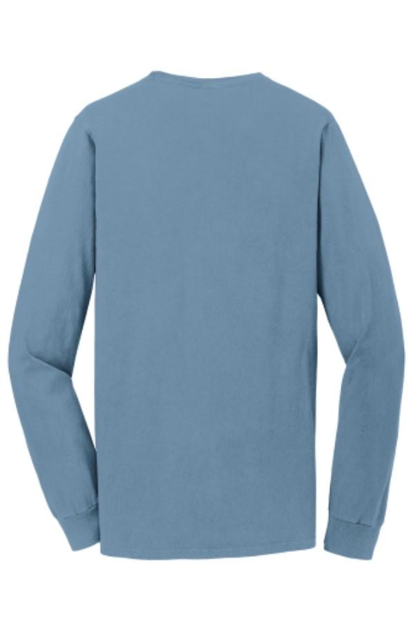 Port & Co Beach Wash Garment-Dyed Long Sleeve Tee Perspective View