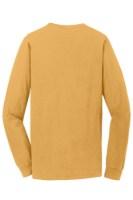 Port & Co Beach Wash Garment-Dyed Long Sleeve Tee Feature Close-up