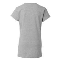 Gildan Women's Softstyle V-Neck T-Shirt Feature Close-up
