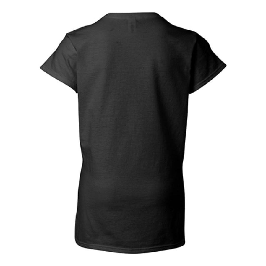 Gildan Women's Softstyle V-Neck T-Shirt Feature Close-up
