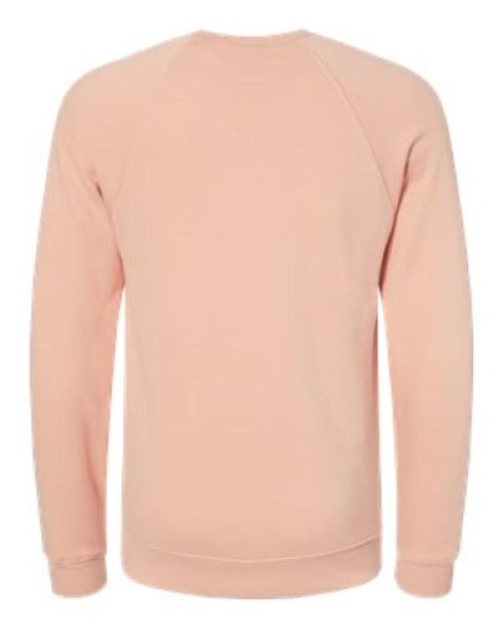 BELLA + CANVAS Sponge Fleece Raglan Crewneck Sweatshirt Perspective View