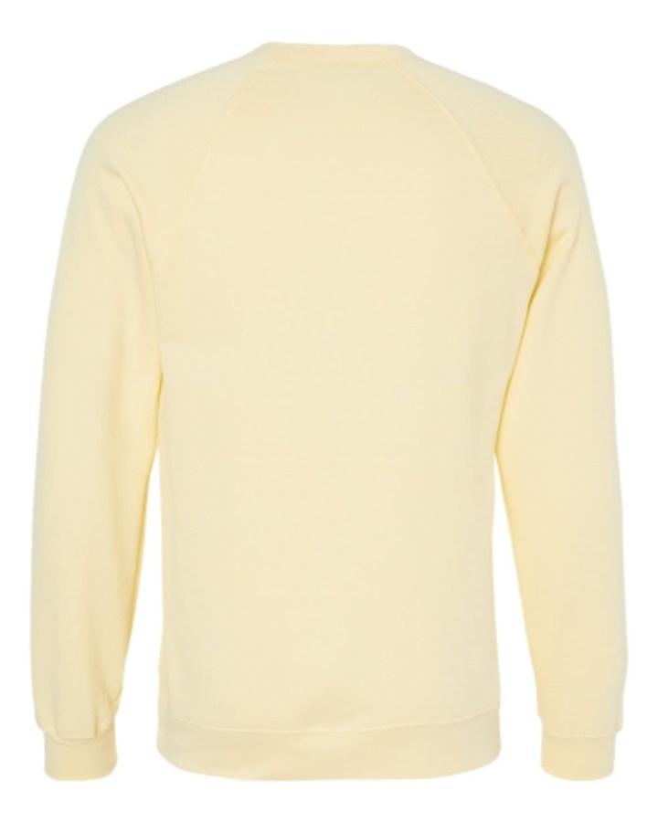 BELLA + CANVAS Sponge Fleece Raglan Crewneck Sweatshirt Feature Close-up