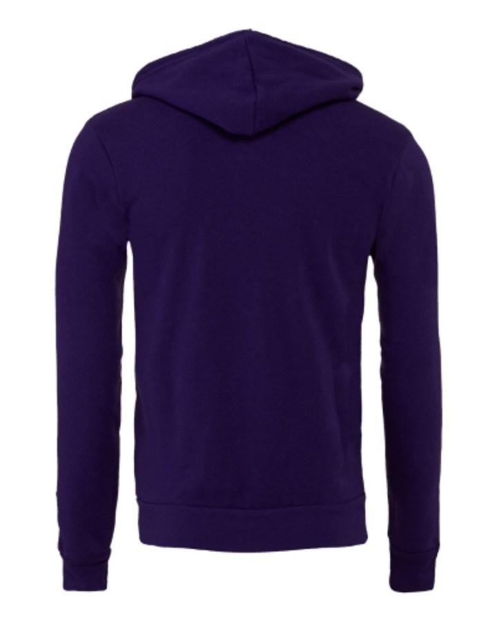 BELLA + CANVAS Sponge Fleece Full-Zip Hoodie Feature Close-up