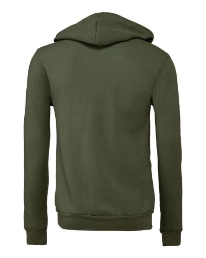 BELLA + CANVAS Sponge Fleece Full-Zip Hoodie Close Up Detail