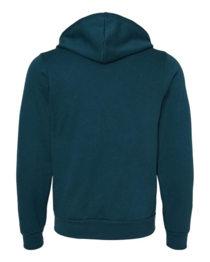 BELLA + CANVAS Sponge Fleece Full-Zip Hoodie Feature Close-up