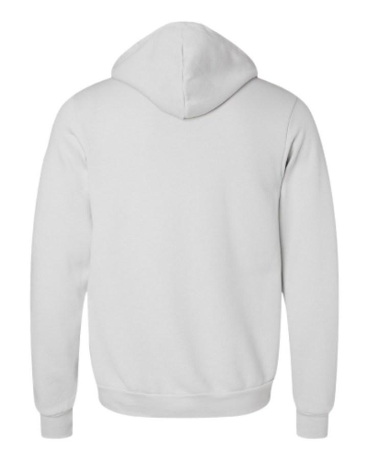 BELLA + CANVAS Sponge Fleece Full-Zip Hoodie Close Up Detail