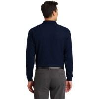 Port Authority Silk Touch Long Sleeve Polo with Pocket Alternate View