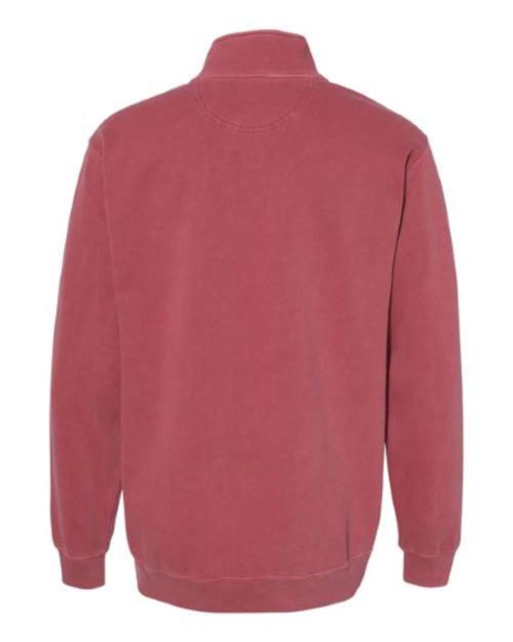 Comfort Colors Unisex Garment-Dyed 1/4-Zip Sweatshirt Close Up Detail