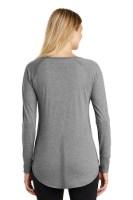 District Women's Perfect Tri Long Sleeve Tunic T-Shirt Close Up Detail