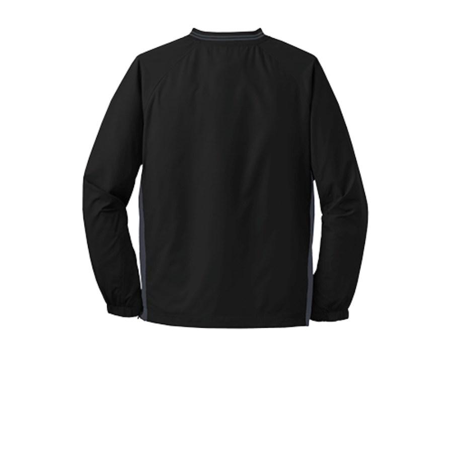Sport-Tek Tipped V-Neck Raglan Wind Shirt Perspective View