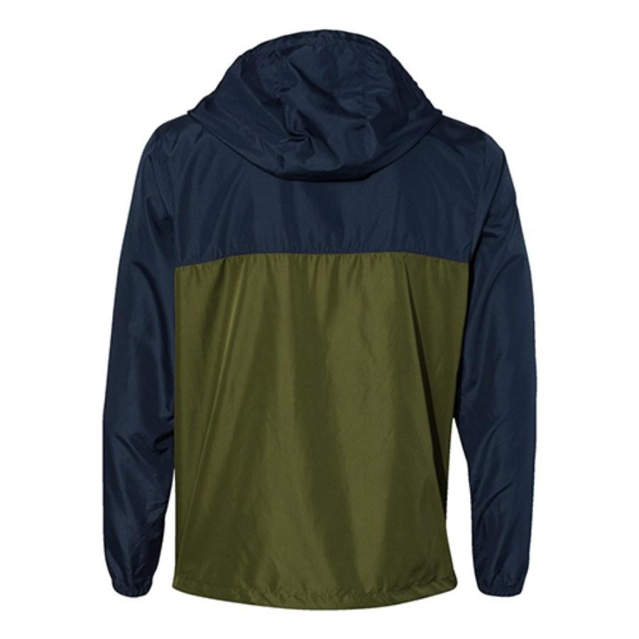 Independent Trading Co. Men's Lightweight Windbreaker Full-Zip Jacket Close Up Detail