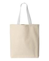 Picture of Q-Tees 11L Canvas Tote with Contrast-Color Handles