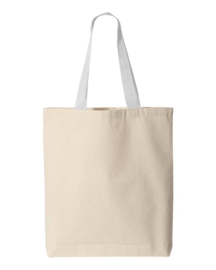 Picture of Q-Tees 11L Canvas Tote with Contrast-Color Handles