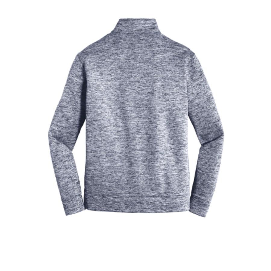 Sport-Tek PosiCharge Electric Heather Fleece 1/4-Zip Pullover Close Up Detail