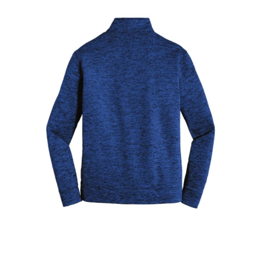 Sport-Tek PosiCharge Electric Heather Fleece 1/4-Zip Pullover Feature Close-up