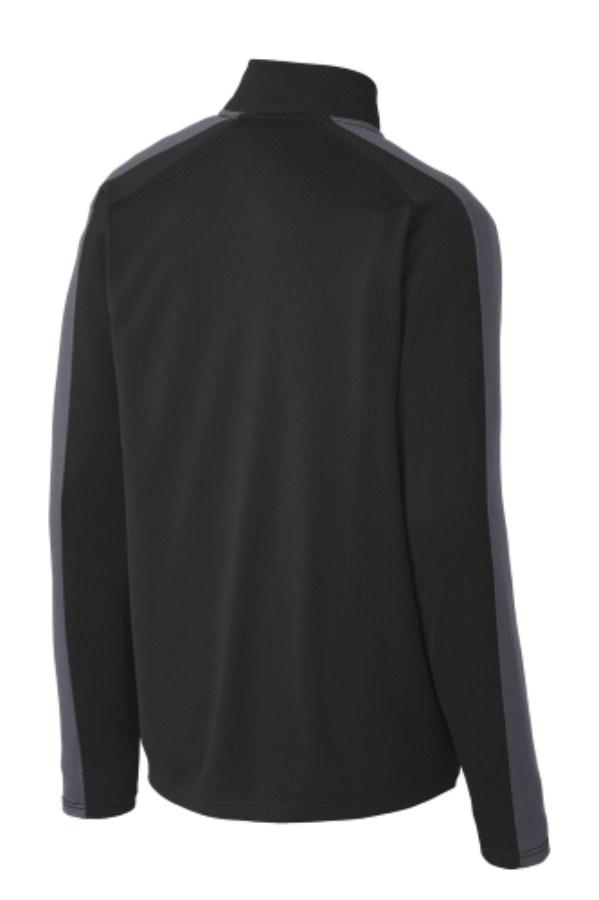 Sport-Tek Sport-Wick Textured Colorblock 1/4-Zip Pullover Feature Close-up
