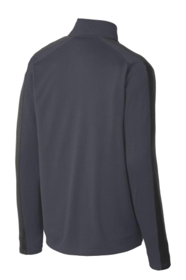 Sport-Tek Sport-Wick Textured Colorblock 1/4-Zip Pullover Close Up Detail