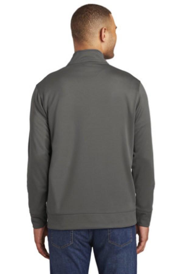 Port & Company Performance Fleece 1/4-Zip Pullover Sweatshirt Close Up Detail