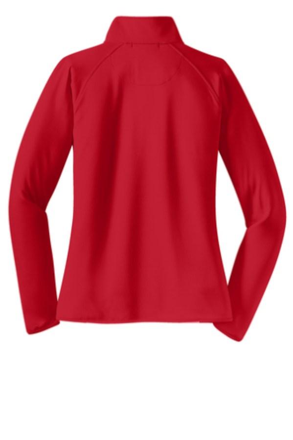 Sport-Tek Ladies Sport-Wick Stretch 1/4-Zip Pullover Close Up Detail