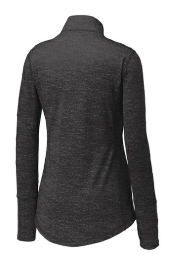 Sport-Tek Ladies Sport-Wick Stretch Reflective 1/2-Zip Pullover Perspective View