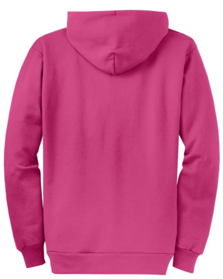 Port & Company Core Fleece Full-Zip Hooded Sweatshirt Feature Close-up