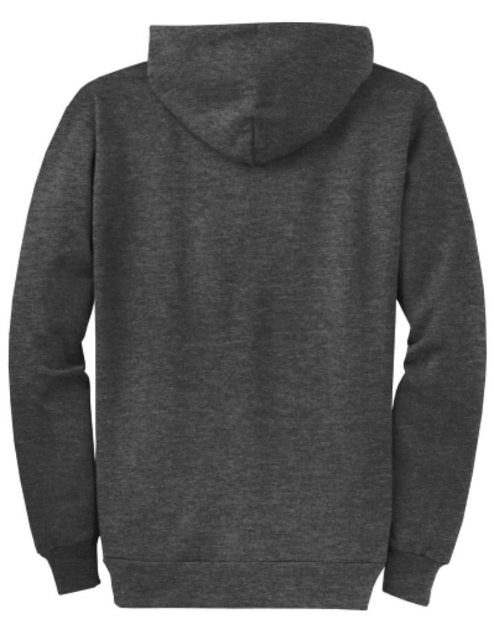 Port & Company Core Fleece Full-Zip Hooded Sweatshirt Close Up Detail