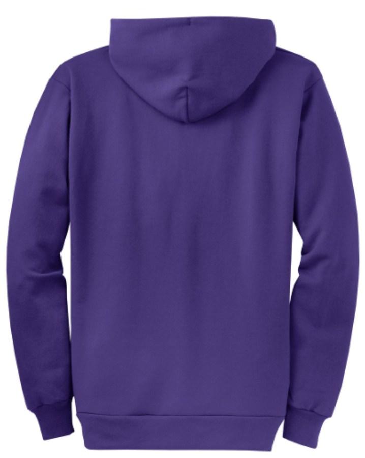 Port & Company Core Fleece Full-Zip Hooded Sweatshirt Close Up Detail