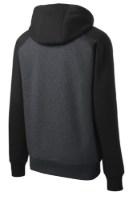 Sport-Tek Raglan Colorblock Full-Zip Hooded Fleece Jacket Perspective View