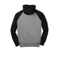 Sport-Tek Raglan Colorblock Pullover Hooded Sweatshirt Close Up Detail