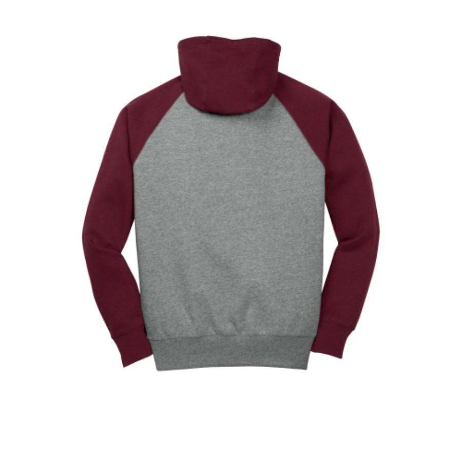 Sport-Tek Raglan Colorblock Pullover Hooded Sweatshirt Additional Angle