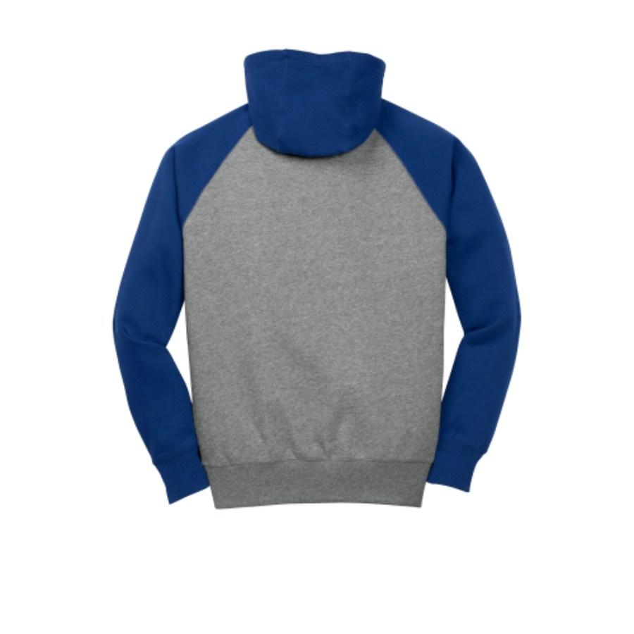 Sport-Tek Raglan Colorblock Pullover Hooded Sweatshirt Feature Close-up