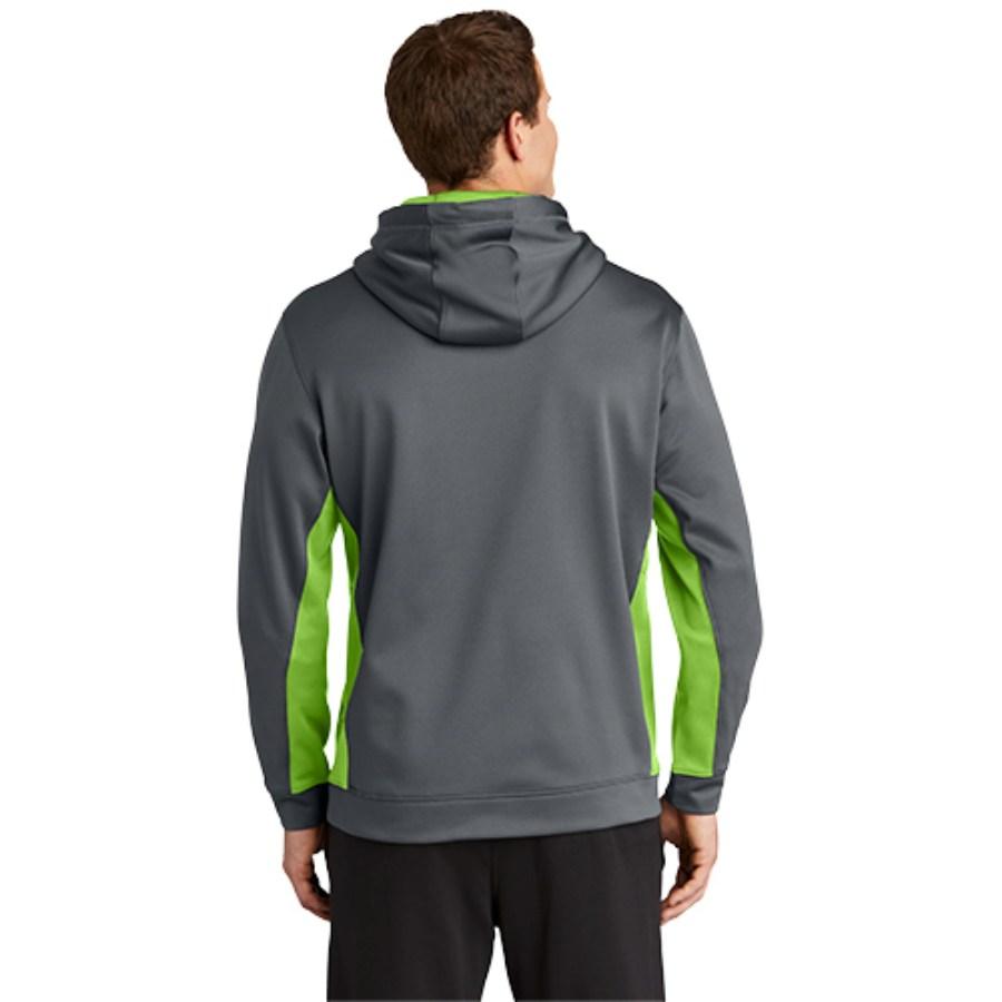 Sport-Tek Sport-Wick Fleece Colorblock Hooded Pullover Additional Angle