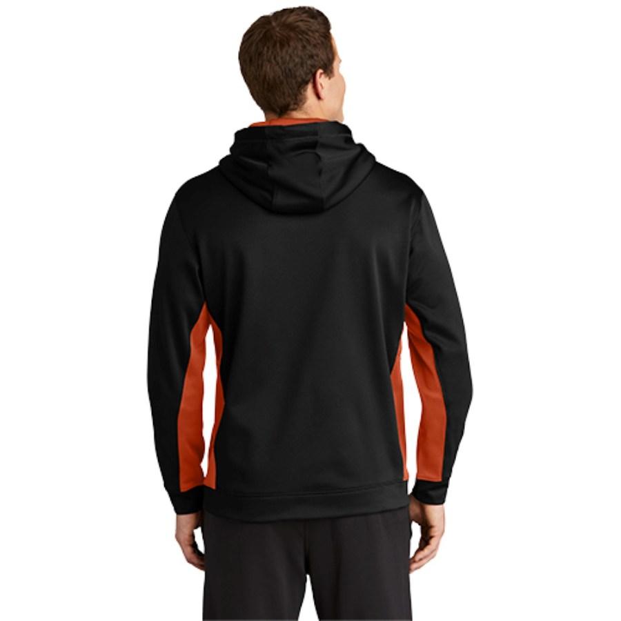 Sport-Tek Sport-Wick Fleece Colorblock Hooded Pullover Close Up Detail