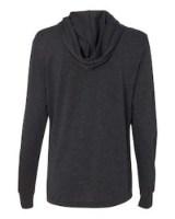 BELLA + CANVAS Jersey Hooded Long Sleeve Tee Close Up Detail