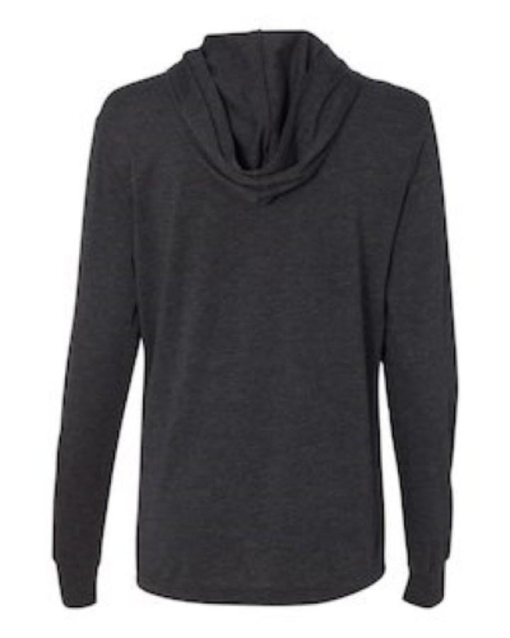 BELLA + CANVAS Jersey Hooded Long Sleeve Tee Close Up Detail