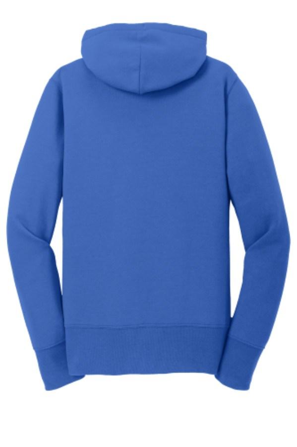 Port & Company Ladies Core Fleece Full-Zip Hooded Sweatshirt Close Up Detail