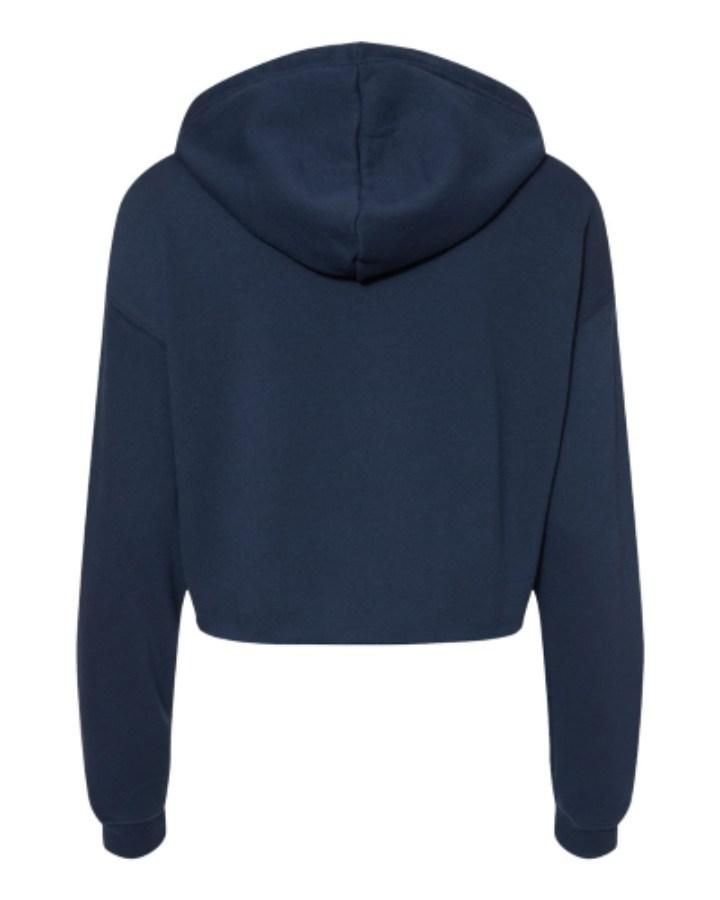 BELLA + CANVAS Women's Crop Fleece Hoodie Perspective View