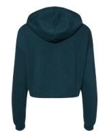 BELLA + CANVAS Women's Crop Fleece Hoodie Close Up Detail