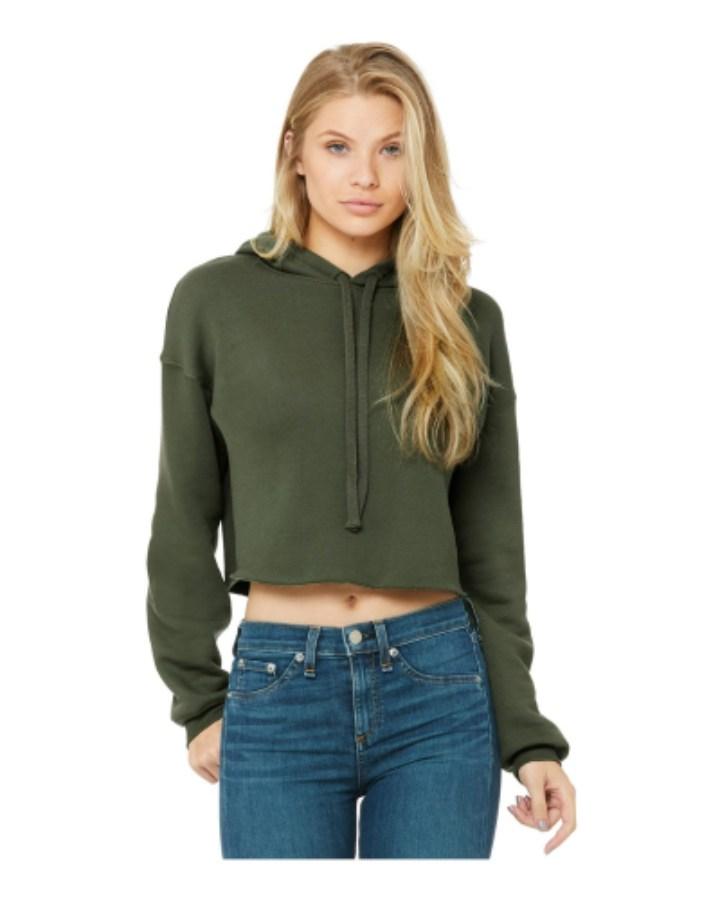 BELLA + CANVAS Women's Crop Fleece Hoodie Alternate View