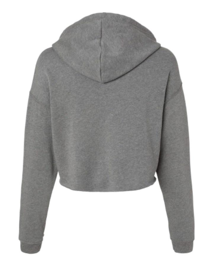 BELLA + CANVAS Women's Crop Fleece Hoodie Close Up Detail
