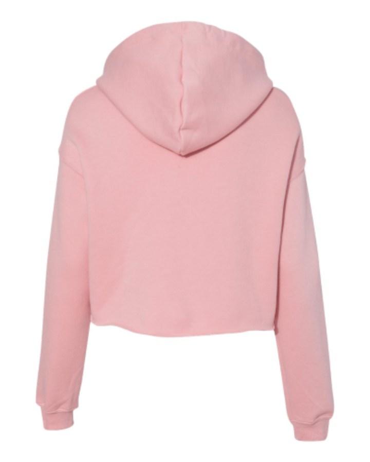BELLA + CANVAS Women's Crop Fleece Hoodie Close Up Detail