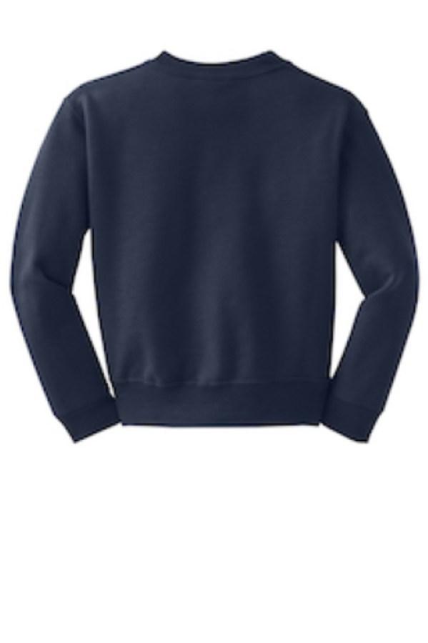 Jerzees Youth NuBlend Crewneck Sweatshirt Close Up Detail
