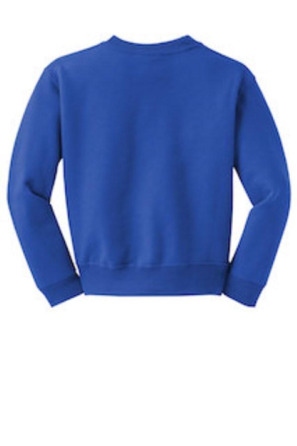Jerzees Youth NuBlend Crewneck Sweatshirt Close Up Detail