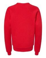 BELLA + CANVAS Youth Sponge Fleece Crewneck Sweatshirt Feature Close-up