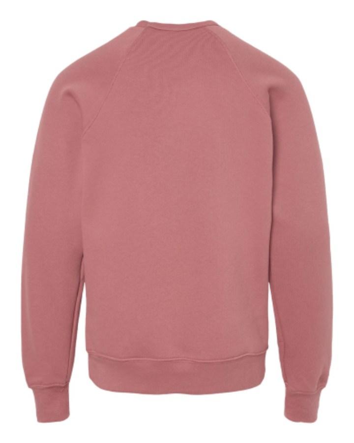 BELLA + CANVAS Youth Sponge Fleece Crewneck Sweatshirt Close Up Detail