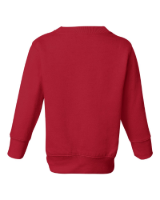 Rabbit Skins Toddler Fleece Crewneck Sweatshirt Feature Close-up